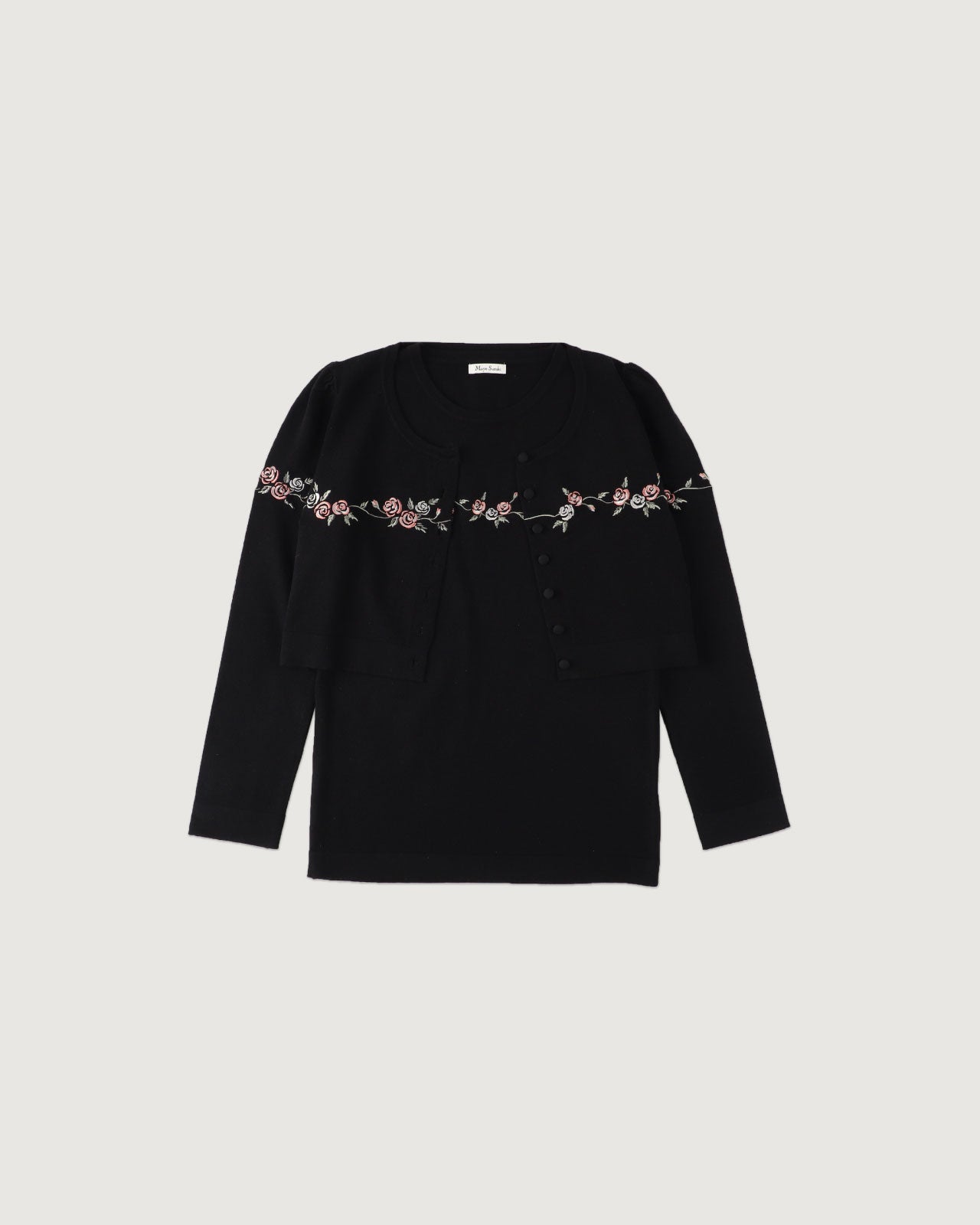 Rose embroidery ensemble