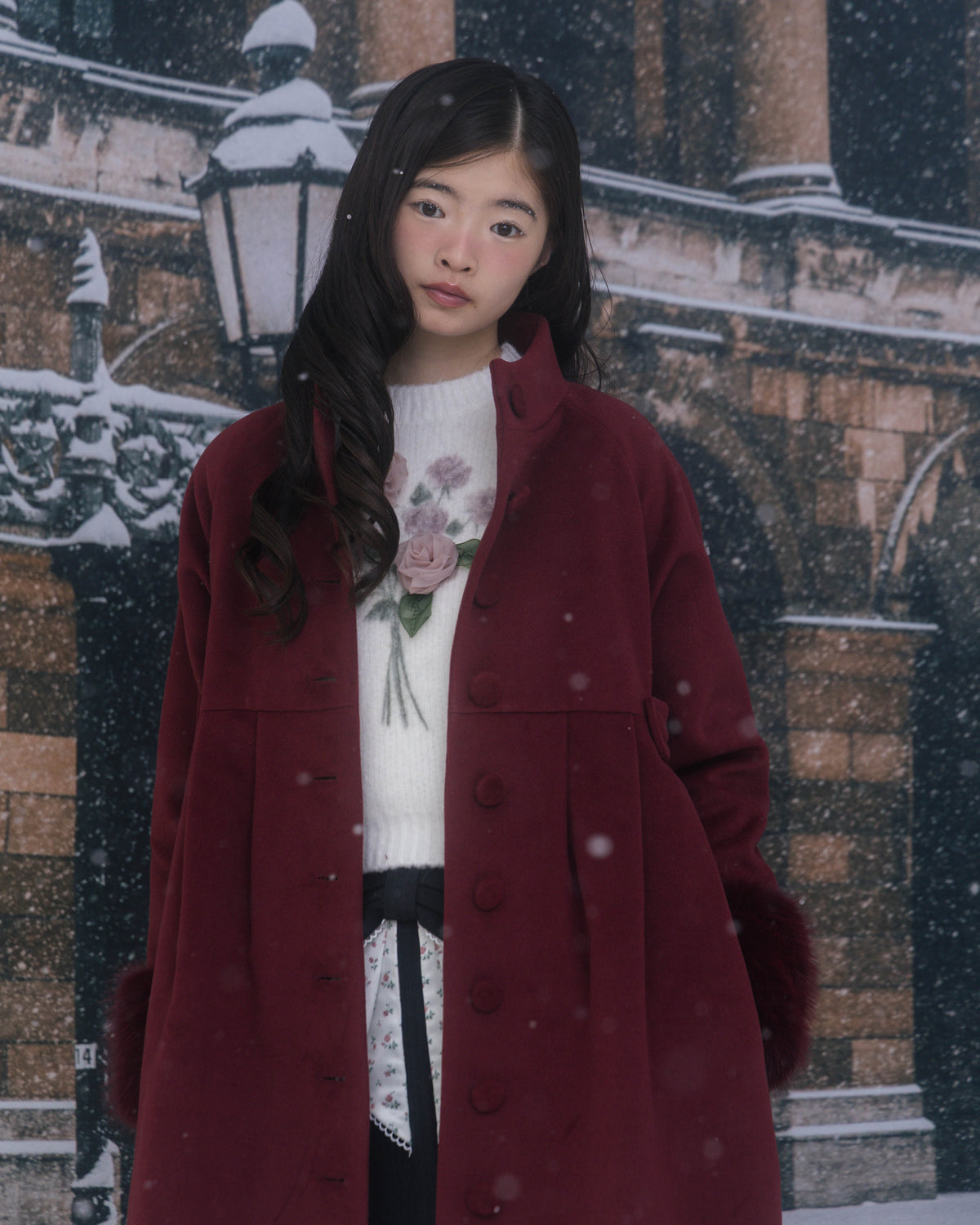 Frosted muffler coat