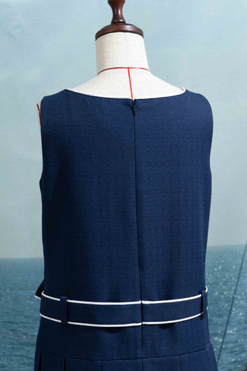 Marine pleats dress