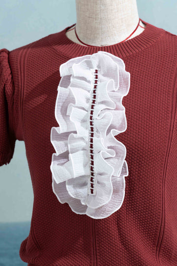 Frill summer knit