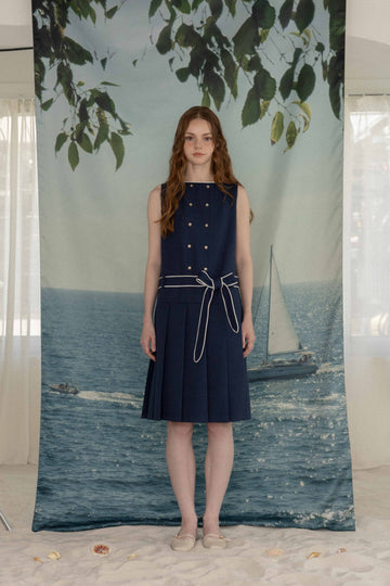Marine pleats dress