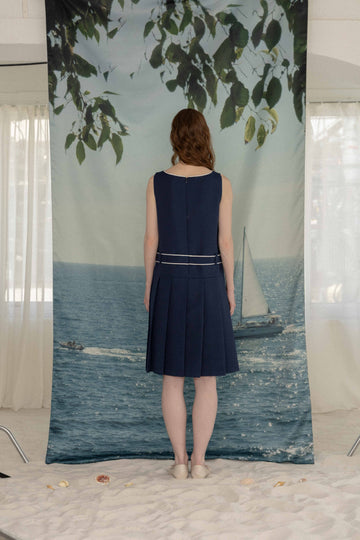 Marine pleats dress