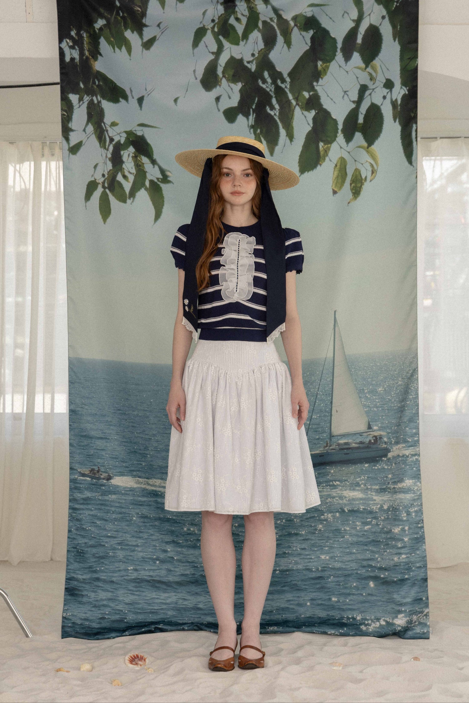 Cotton lace skirt