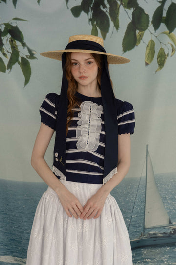 Frill summer knit