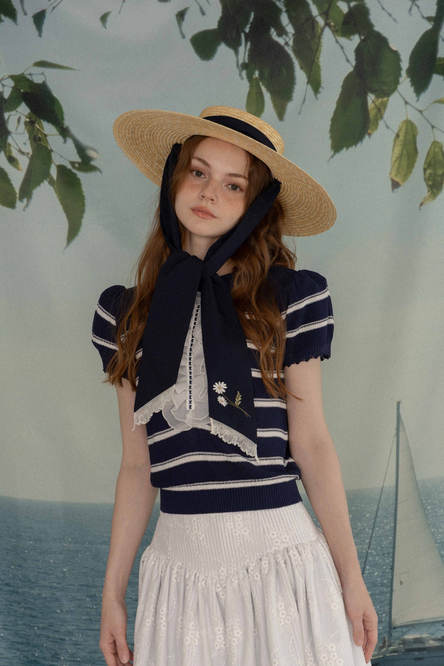 Margaret embroidery ribbon hat