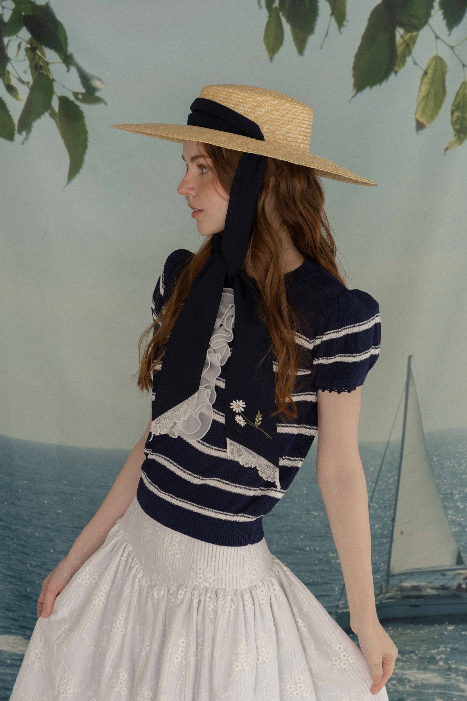 Margaret embroidery ribbon hat