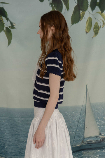 Frill summer knit