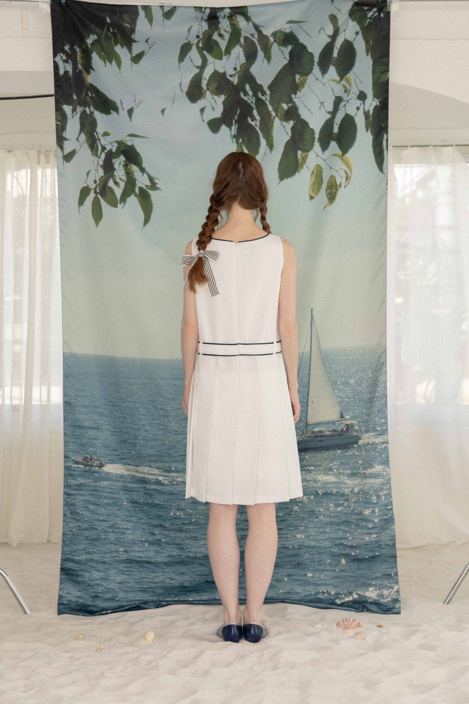 Marine pleats dress