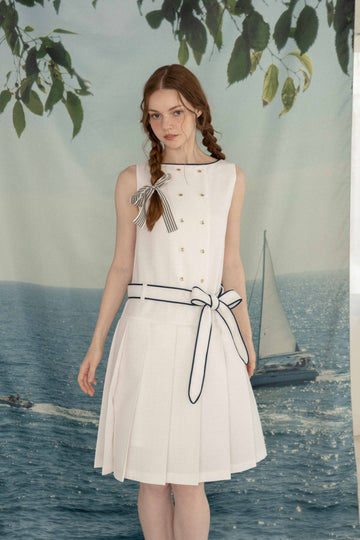 Marine pleats dress