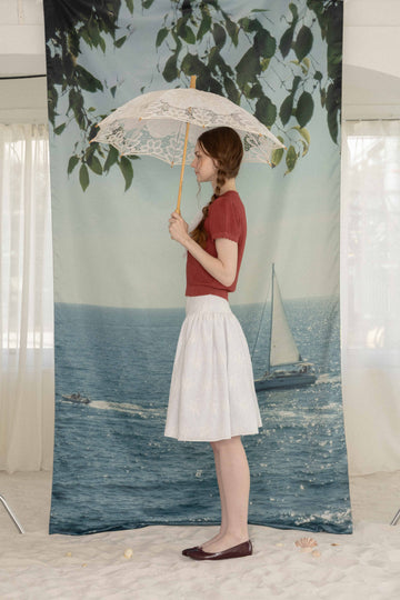 Frill summer knit