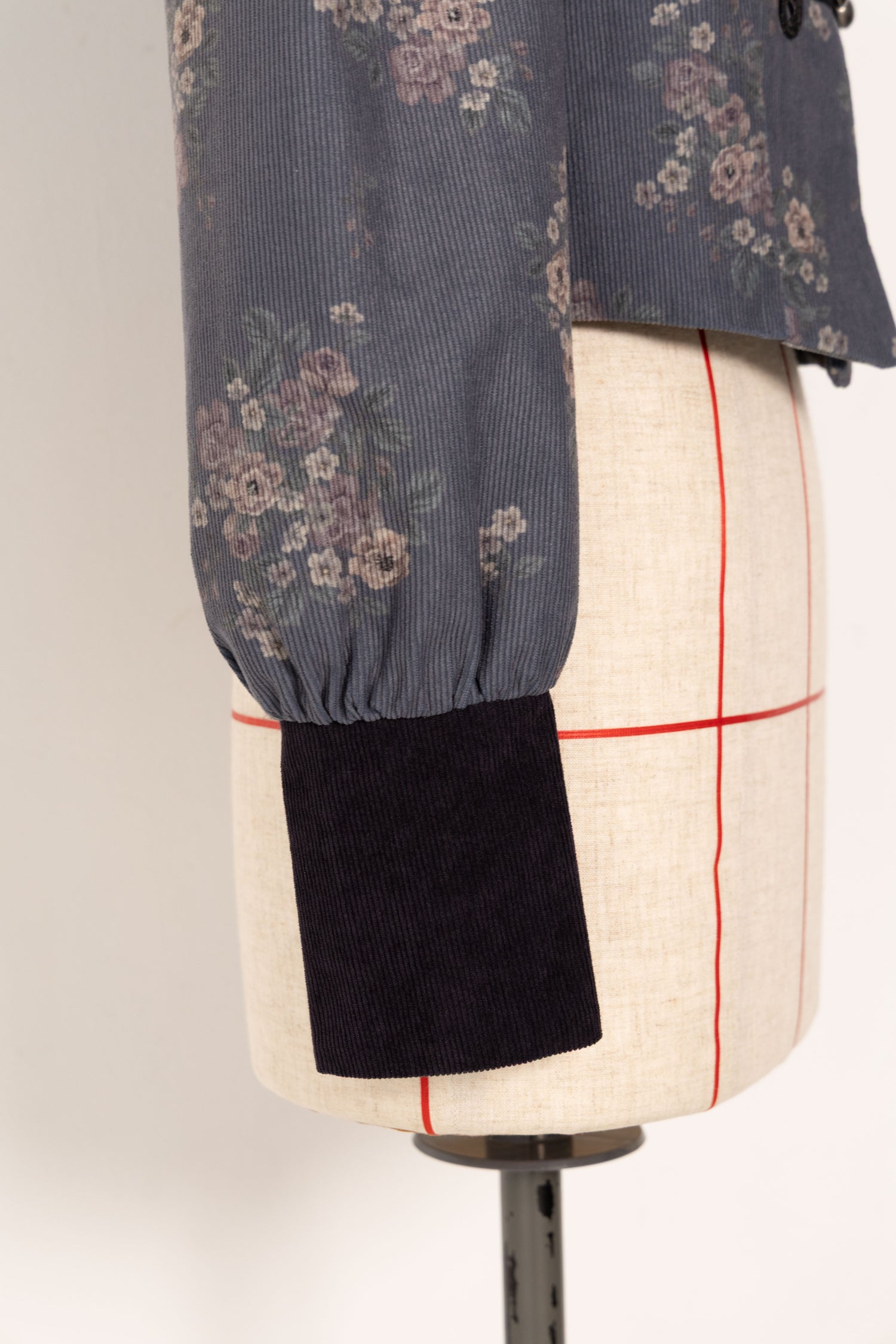 Floral corduroy napoleon jacket