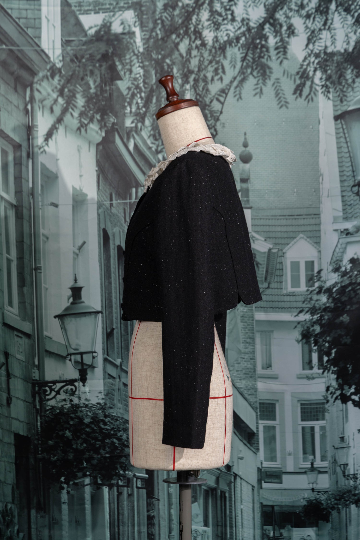 Flower corsage short jacket