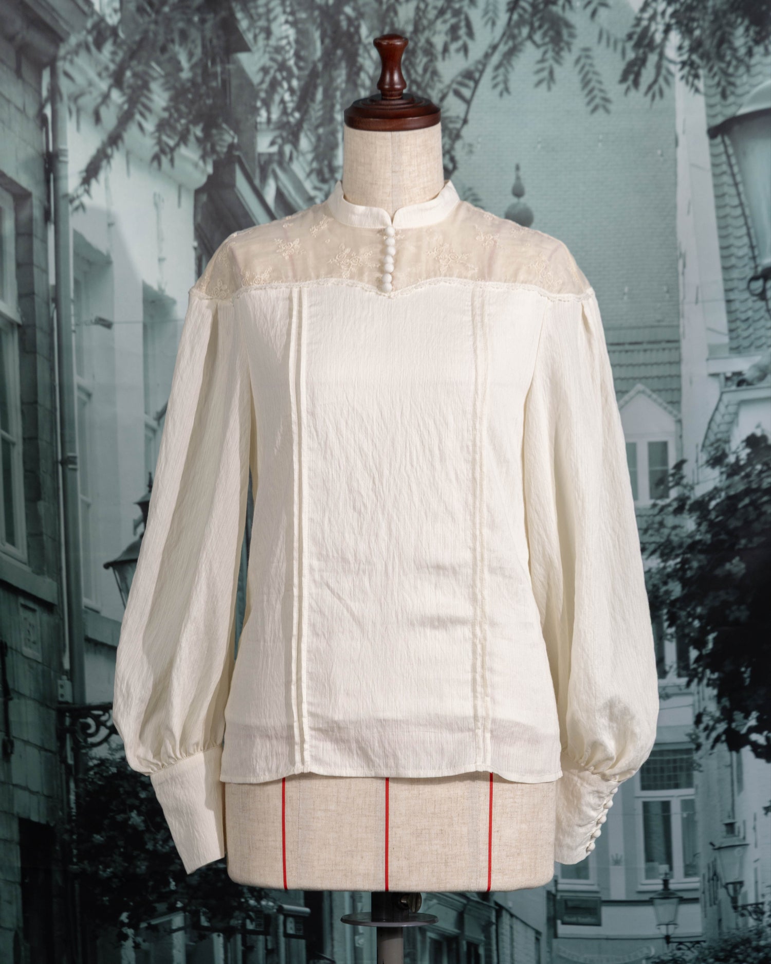 Rose veil blouse