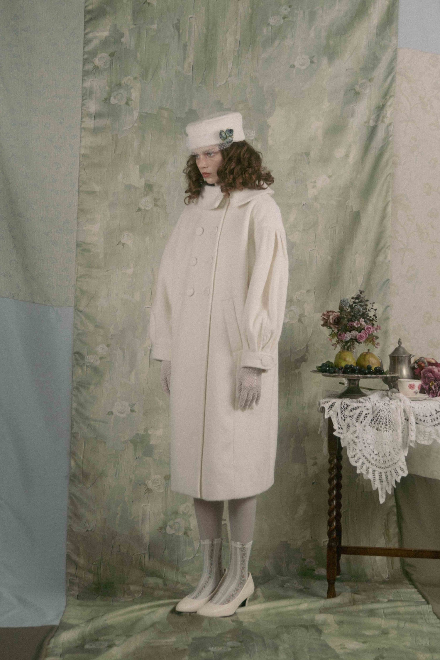 Classical double cocoon coat