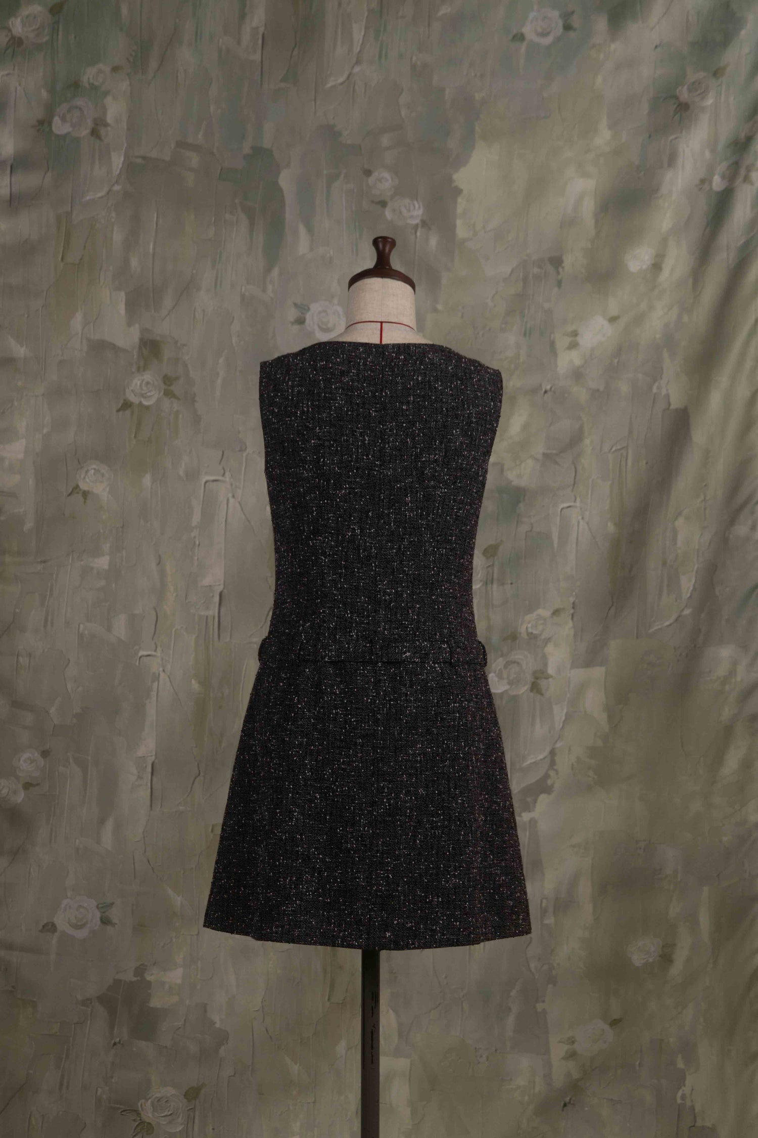 Rose ribbon mini dress