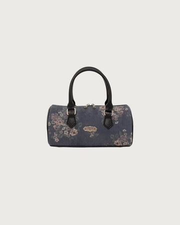 Floral corduroy boston bag