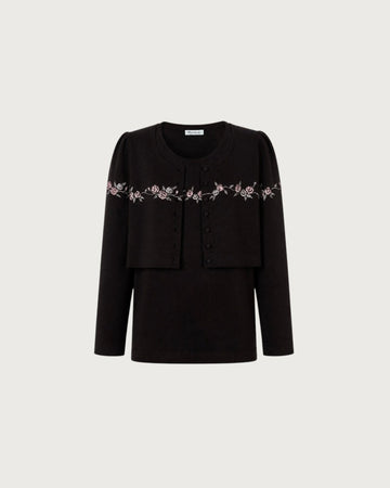 Rose embroidery ensemble