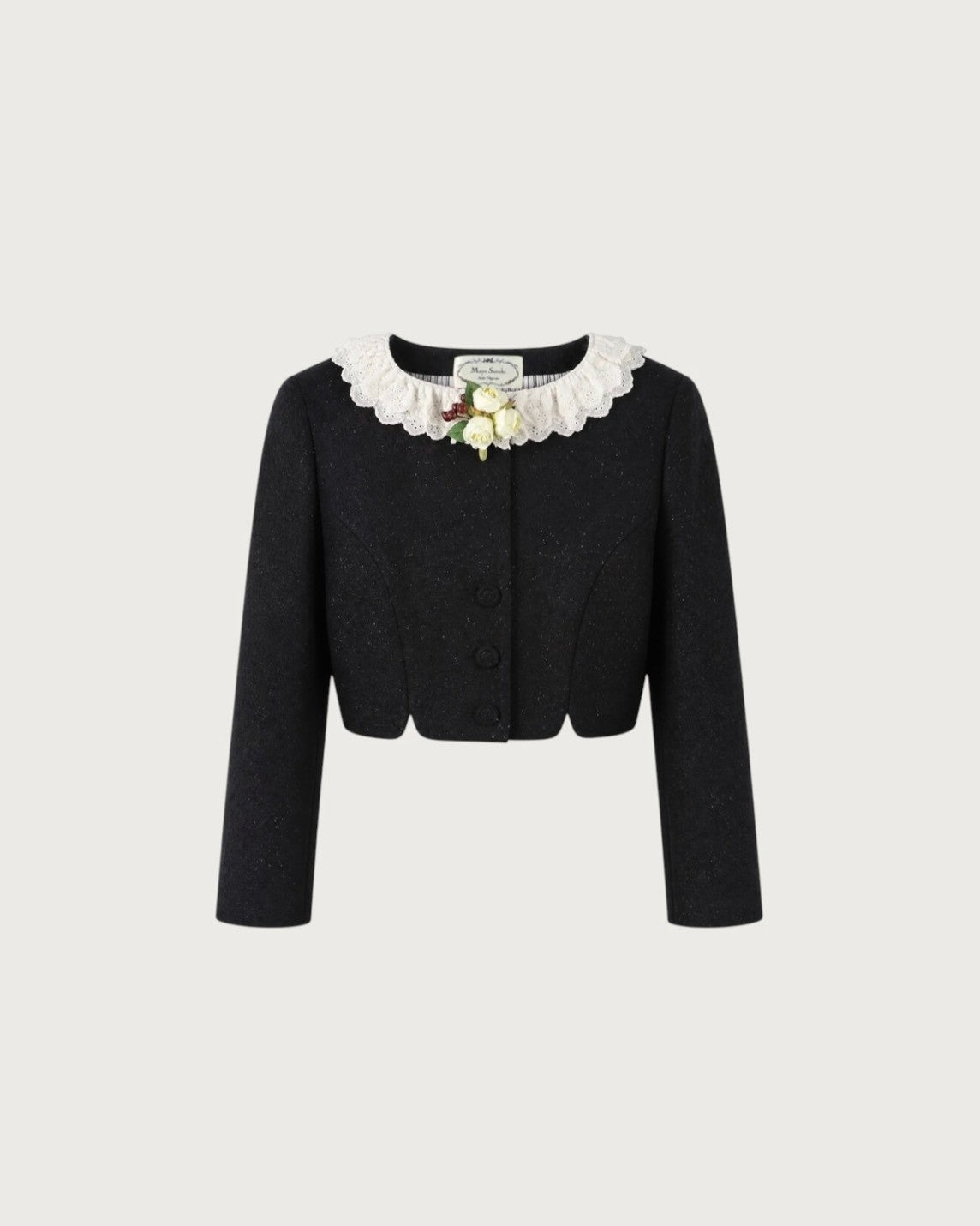 Flower corsage short jacket