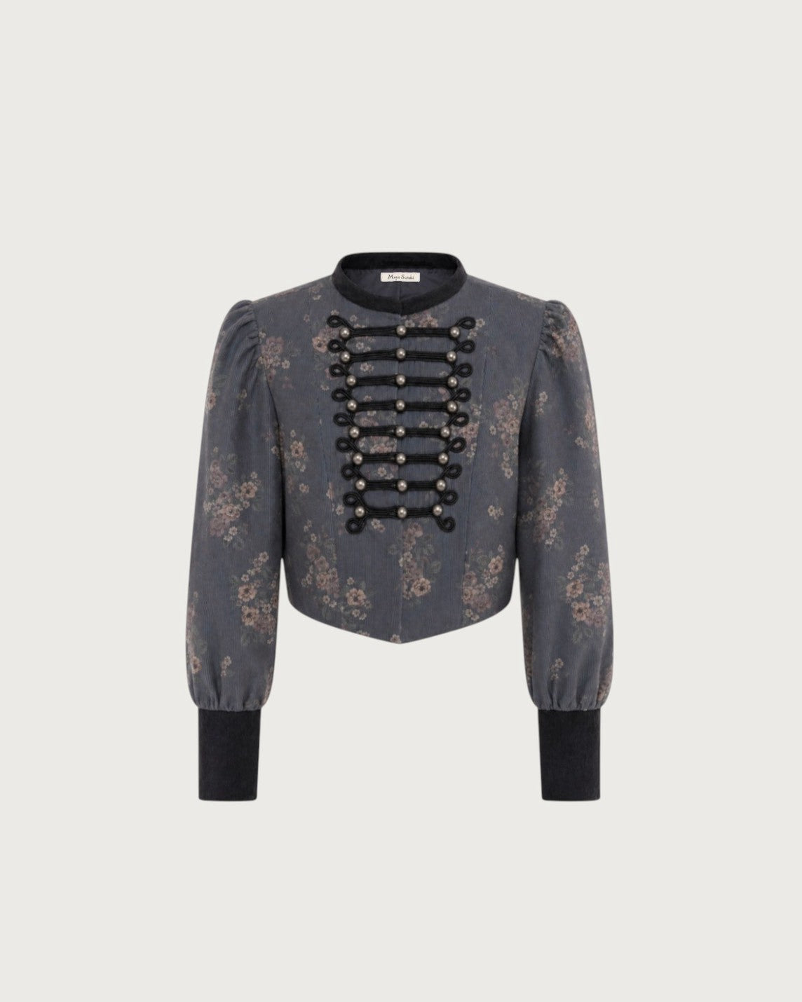 Floral corduroy napoleon jacket