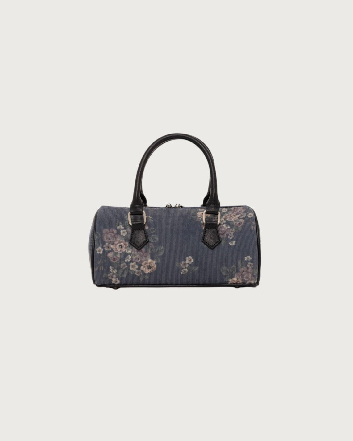 Floral corduroy boston bag