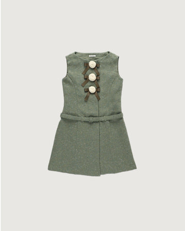 Rose ribbon mini dress