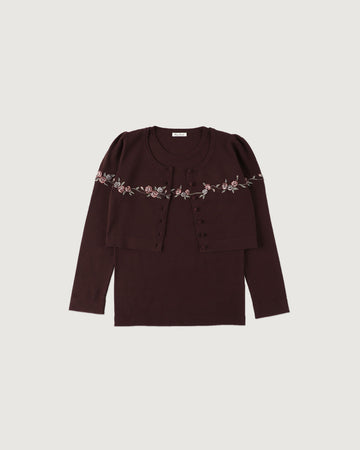 Rose embroidery ensemble