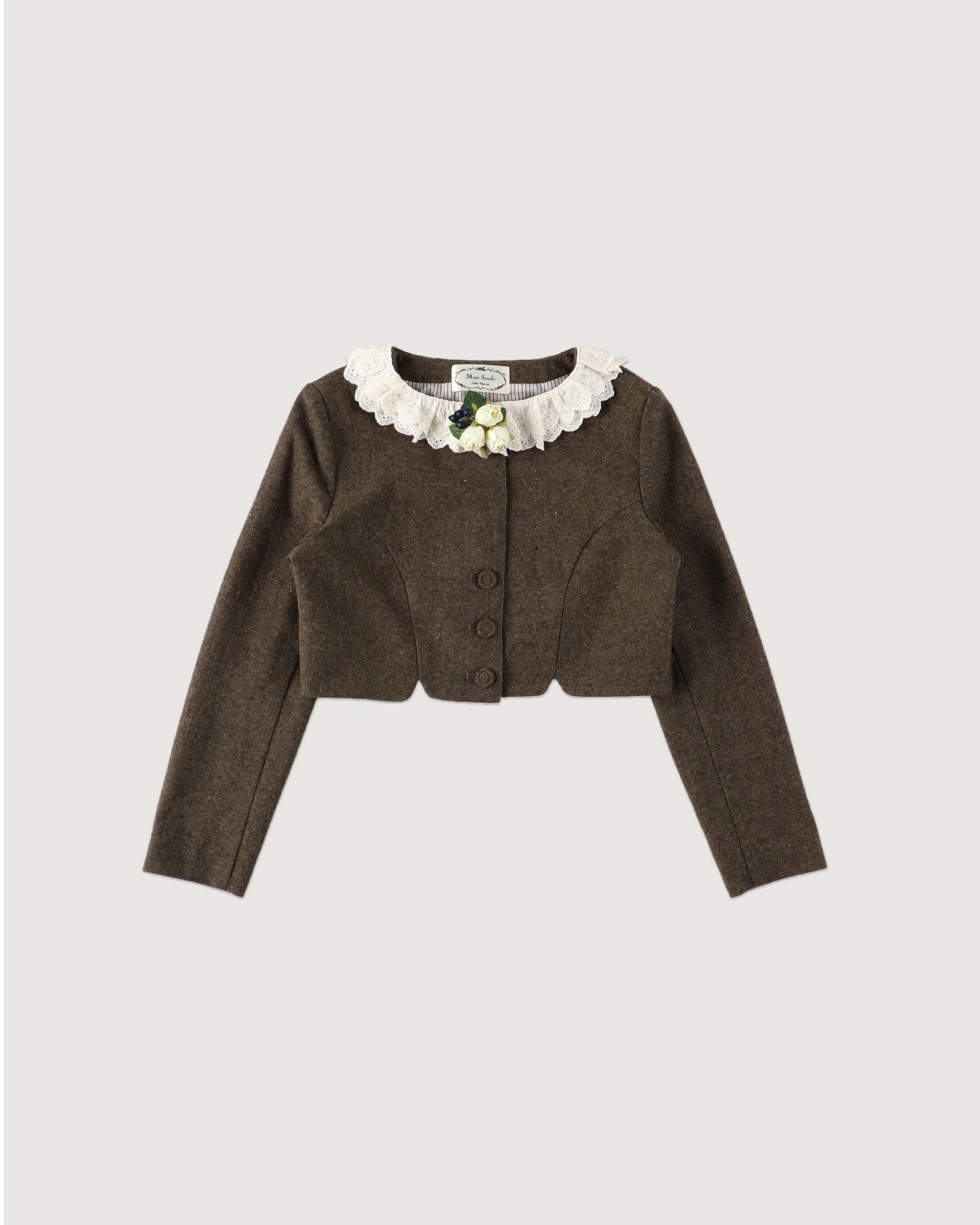Flower corsage short jacket