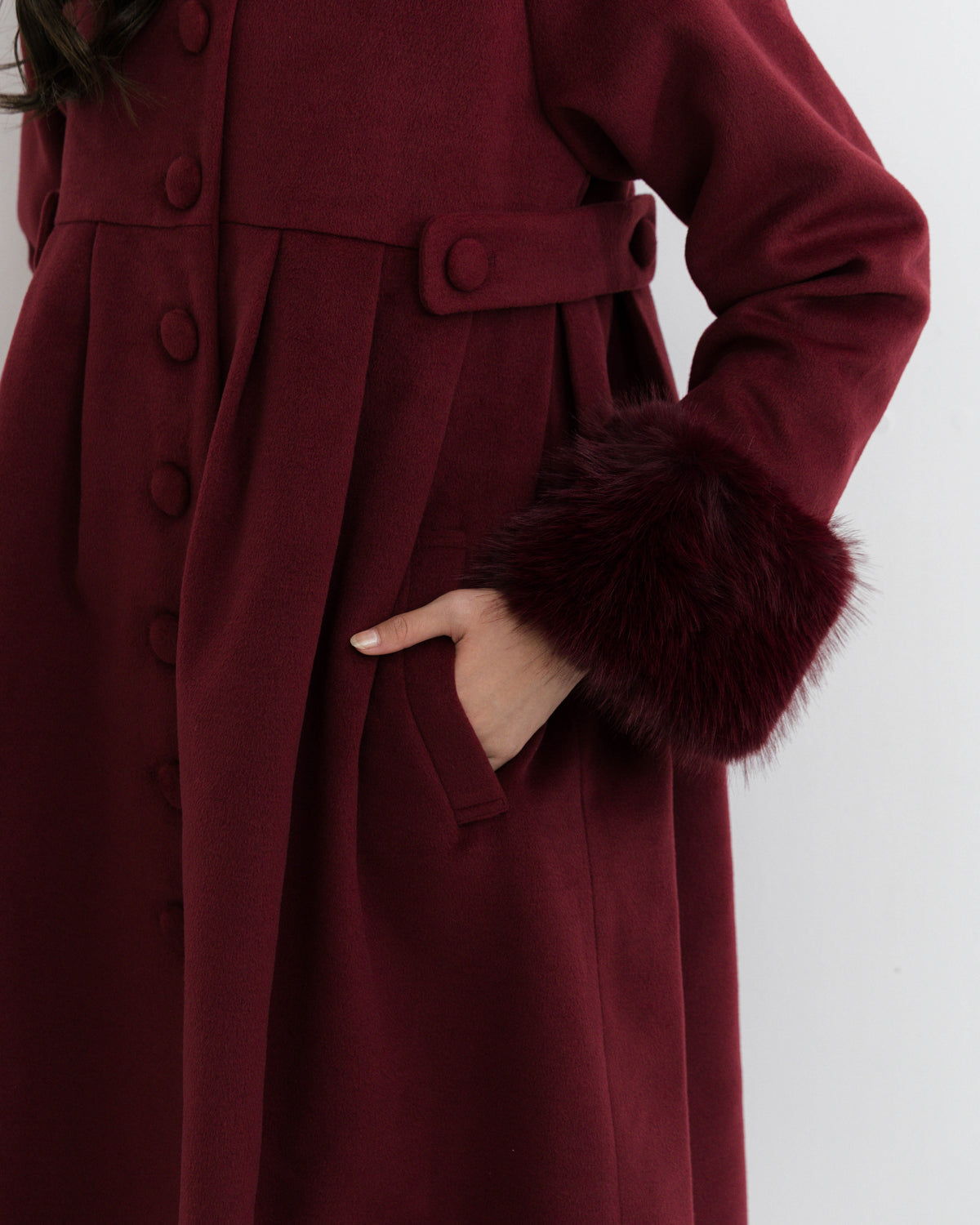Frosted muffler coat