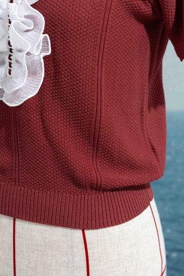 Frill summer knit