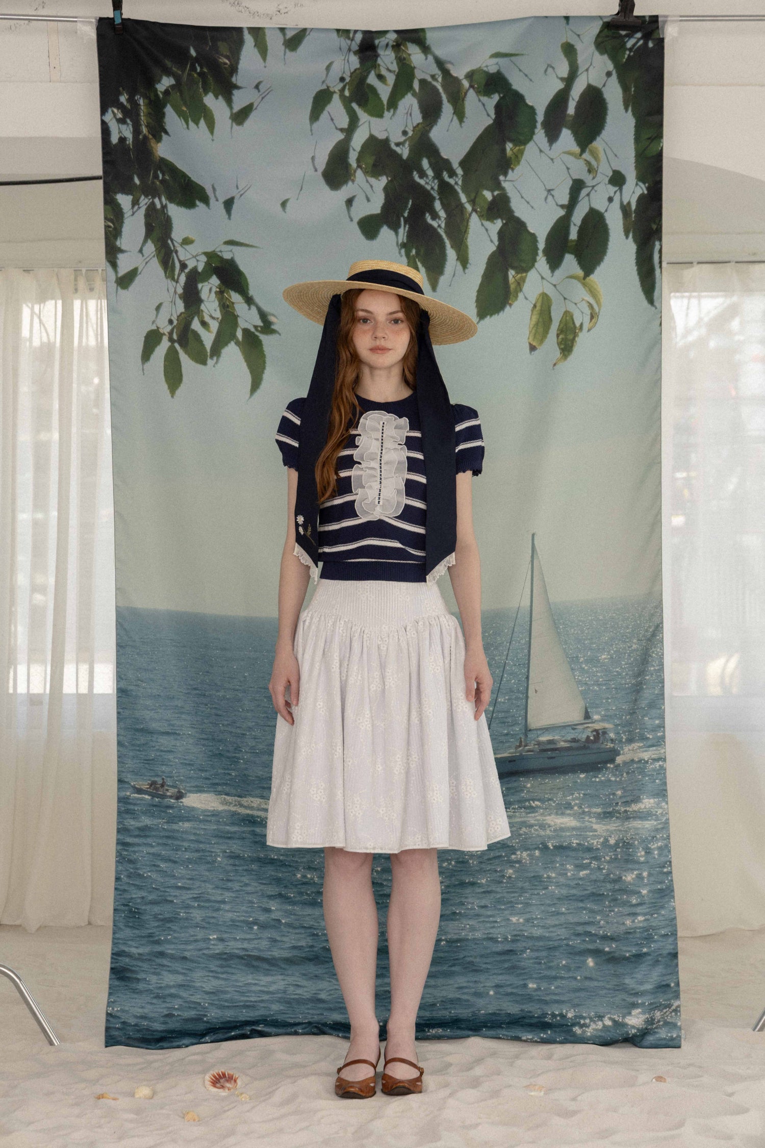 Cotton lace skirt