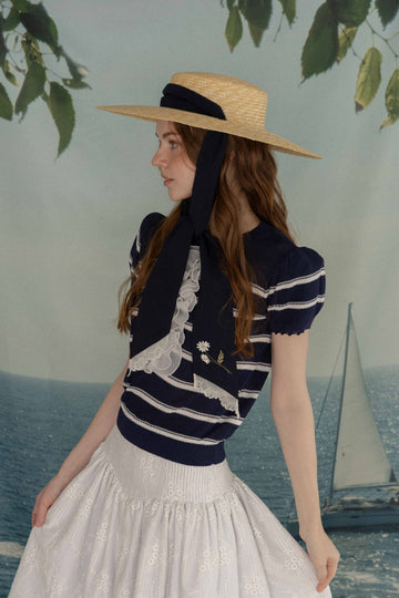 Margaret embroidery ribbon hat
