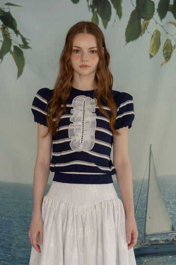 Frill summer knit
