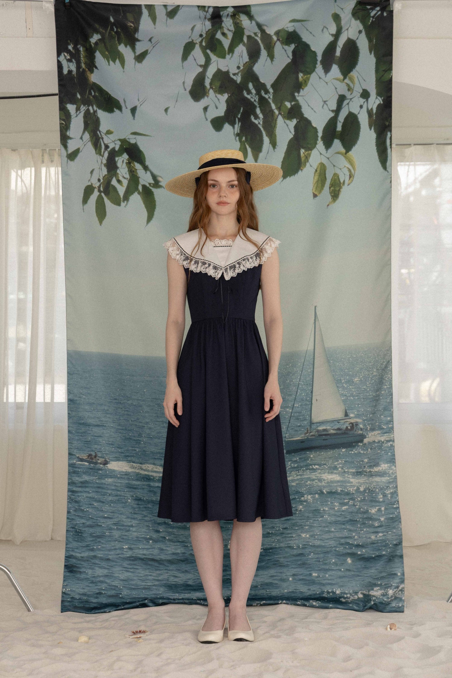 Sailor collar dress