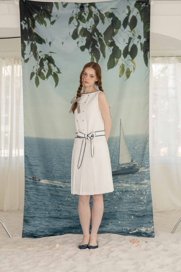 Marine pleats dress