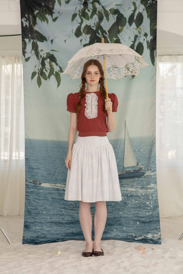 Frill summer knit