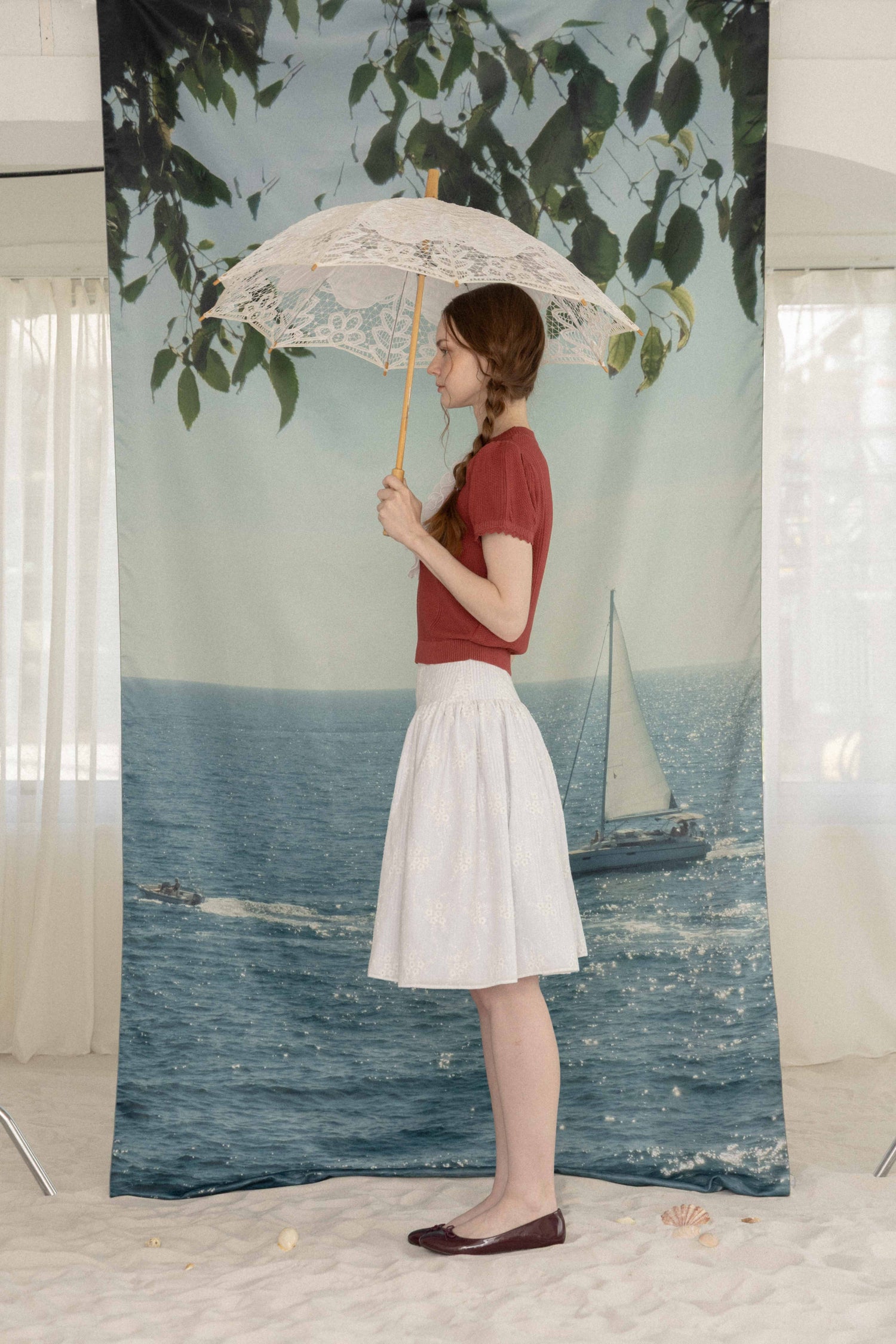 Frill summer knit