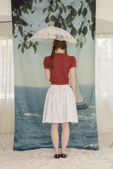 Frill summer knit