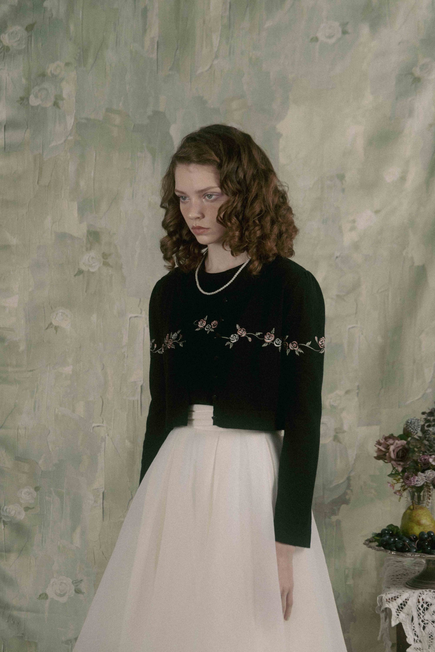 Rose embroidery ensemble