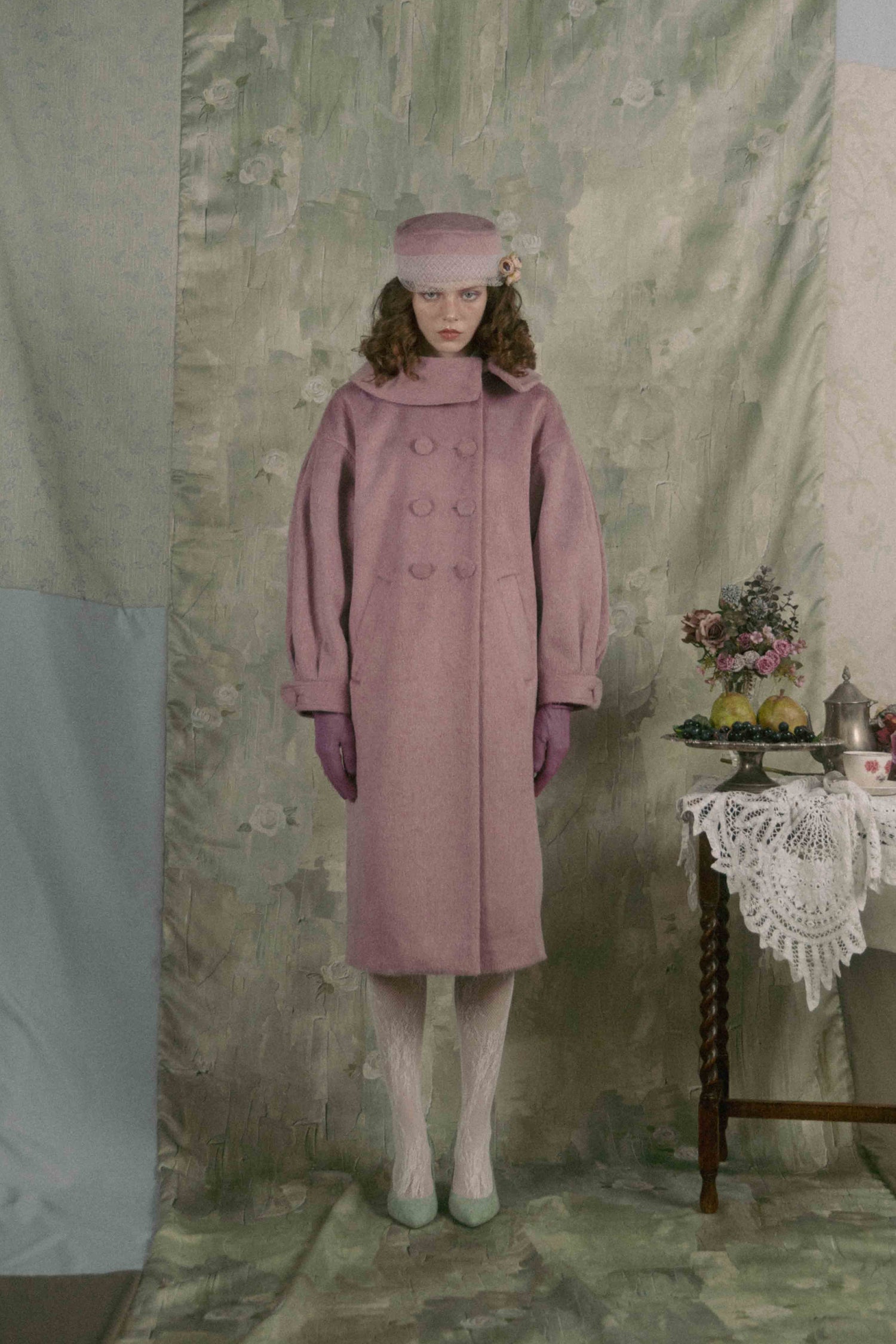 Classical double cocoon coat