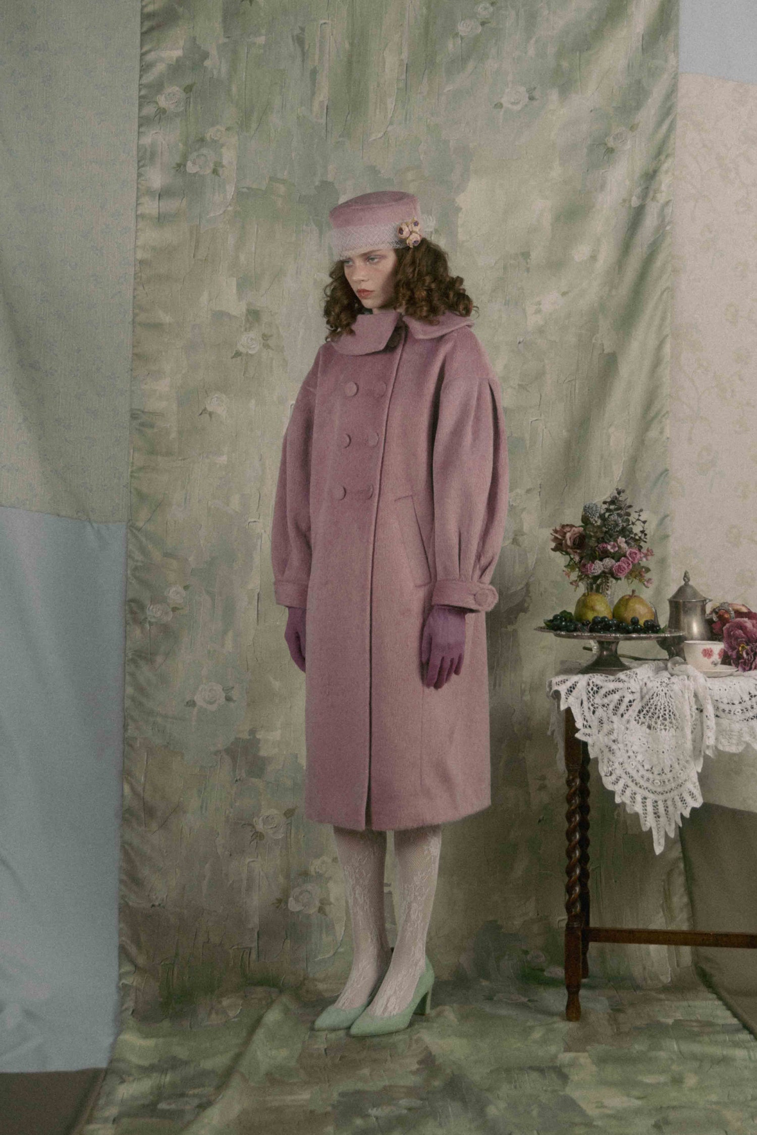Classical double cocoon coat