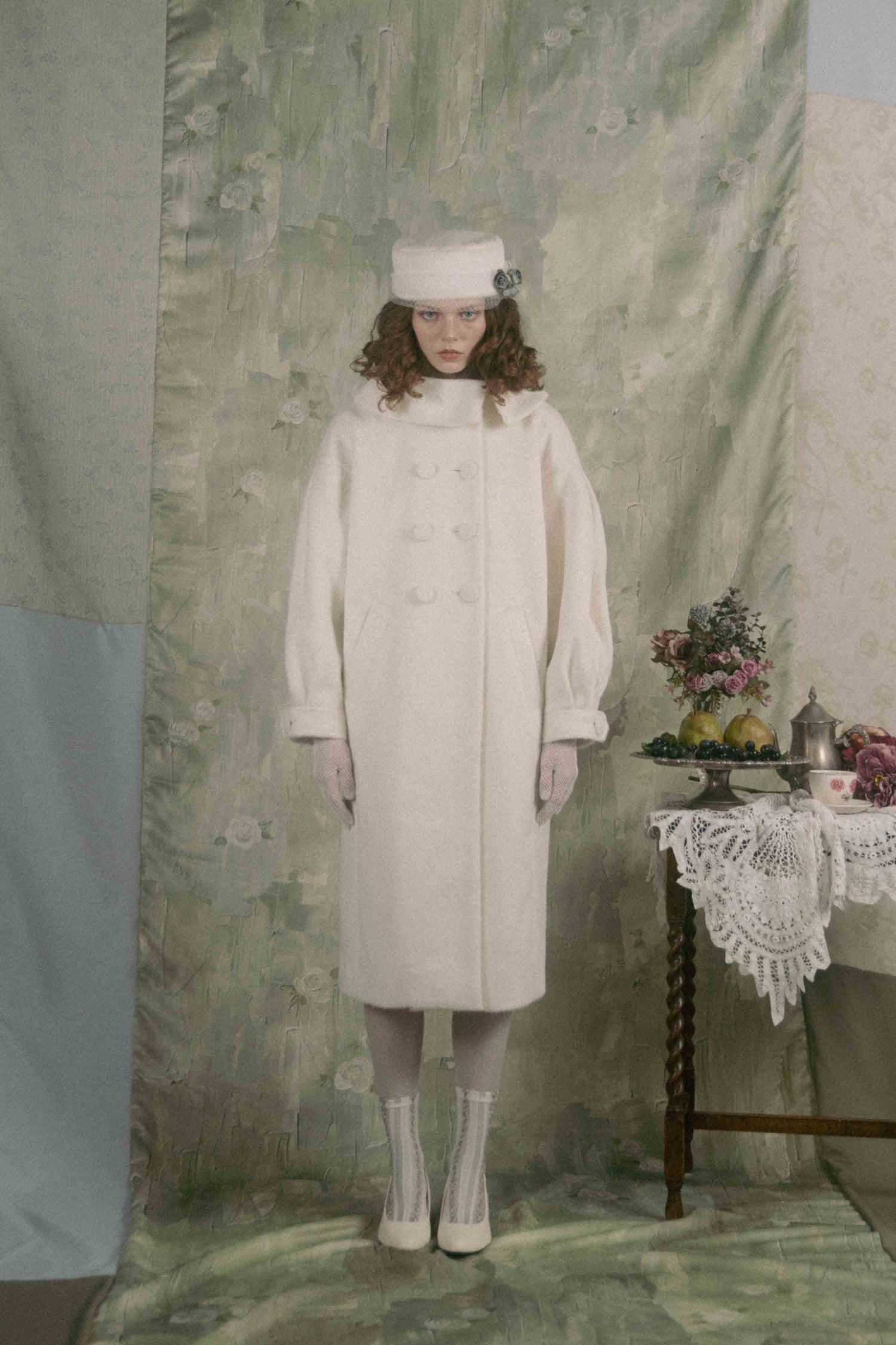 Classical double cocoon coat