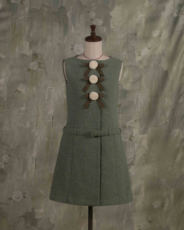 Rose ribbon mini dress
