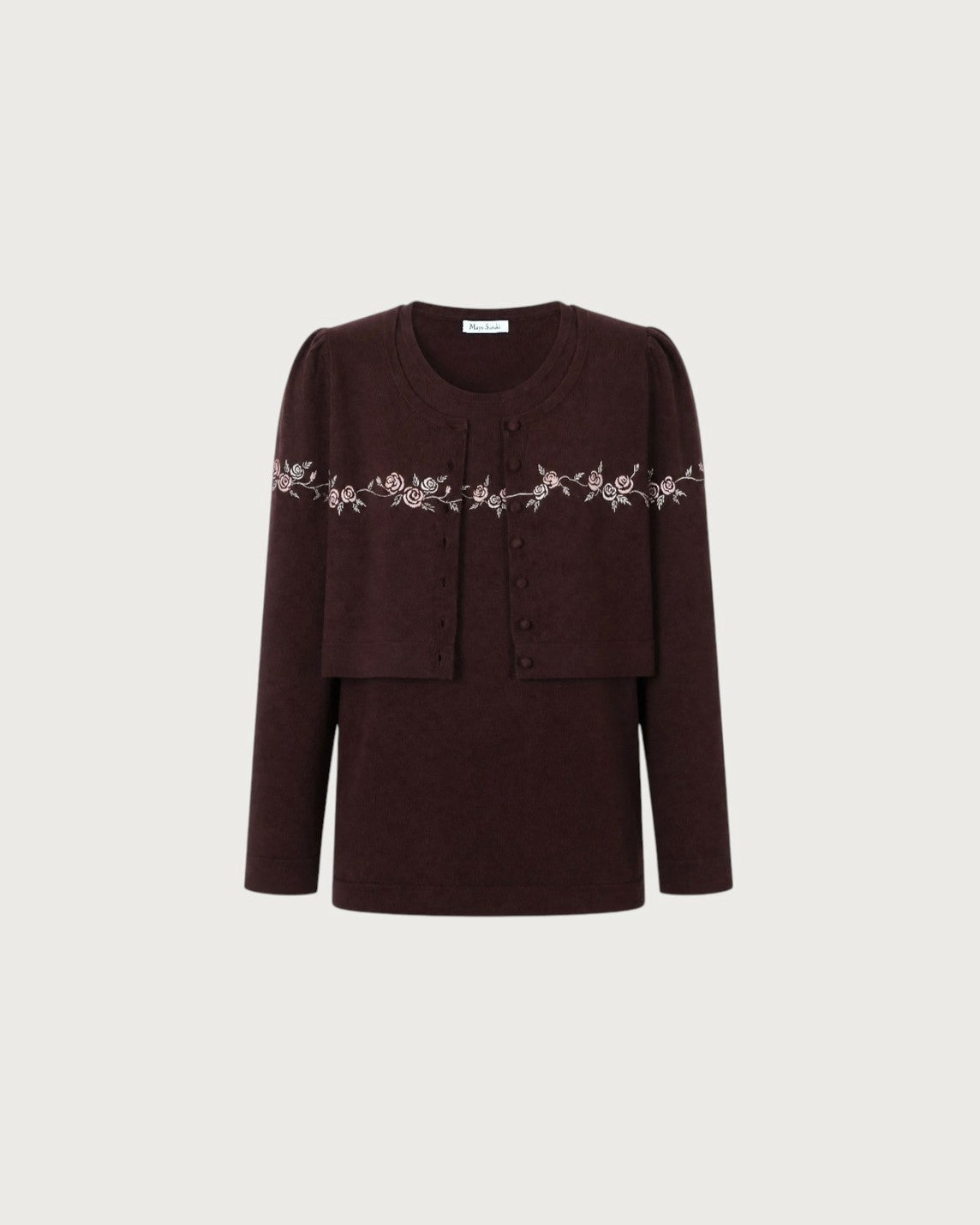 Rose embroidery ensemble