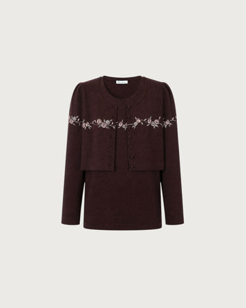 Rose embroidery ensemble