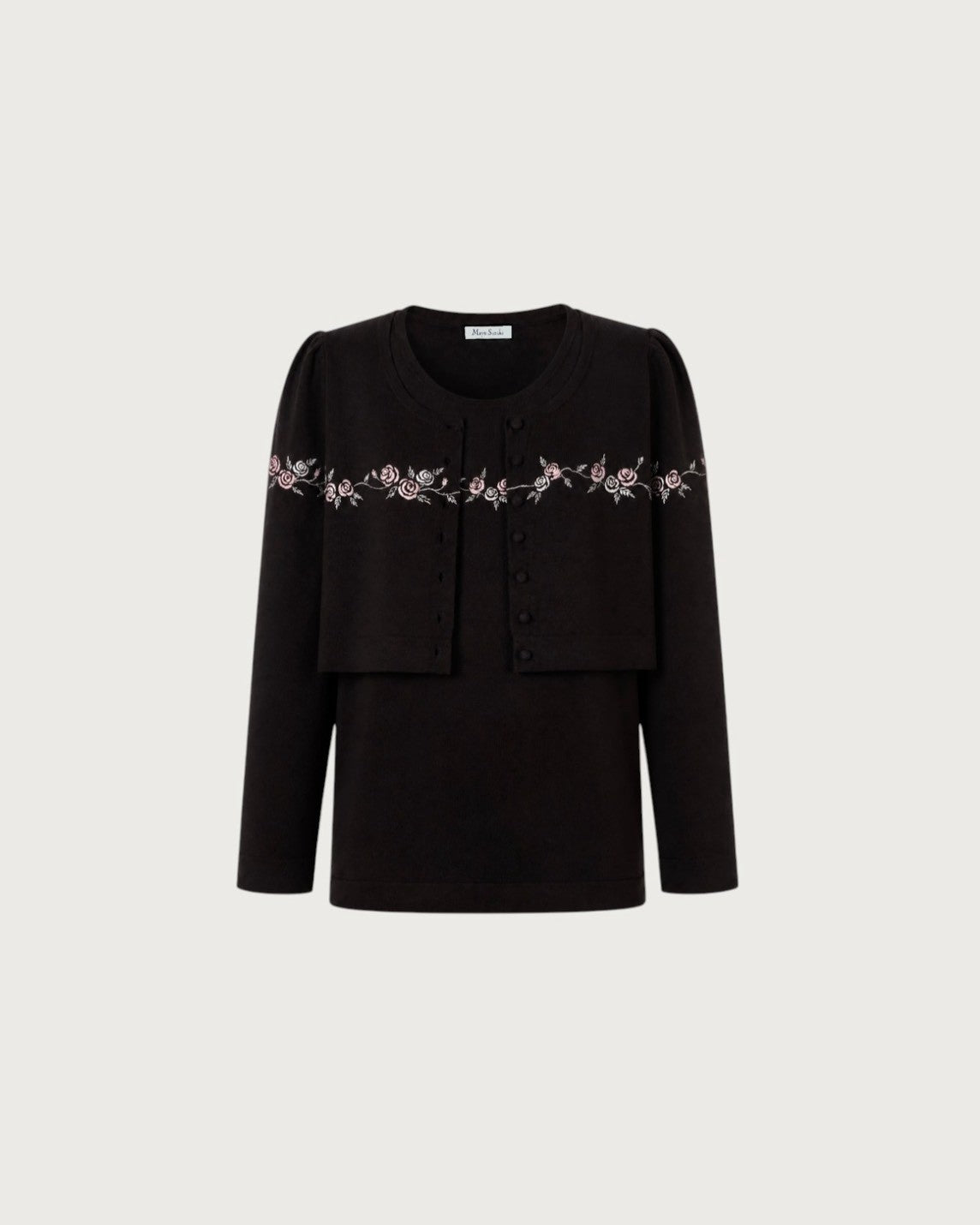 Rose embroidery ensemble