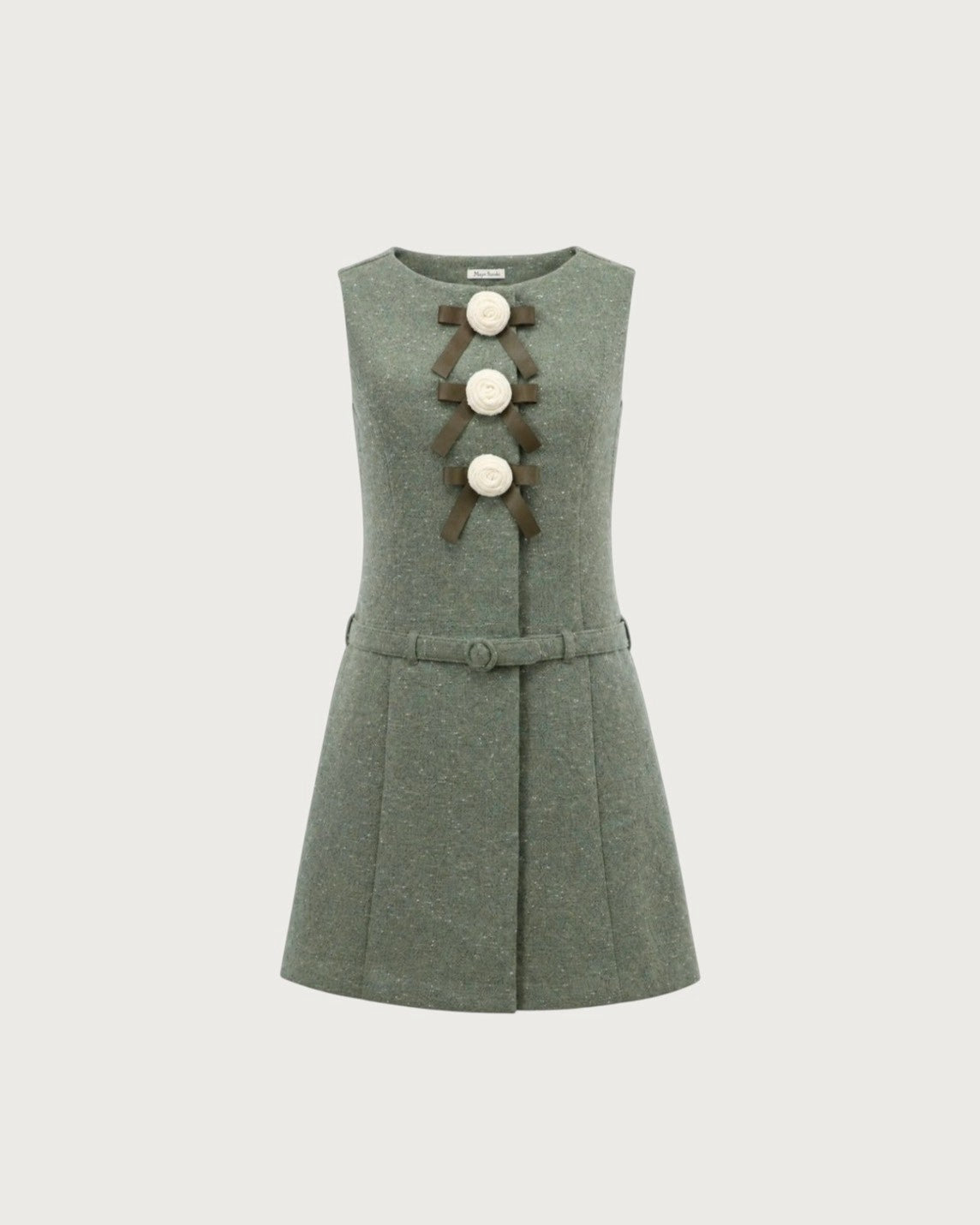 Rose ribbon mini dress
