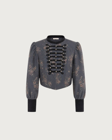 Floral corduroy napoleon jacket