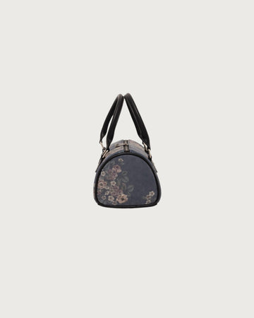Floral corduroy boston bag