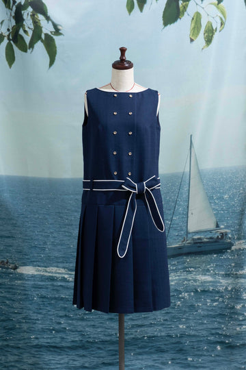 Marine pleats dress