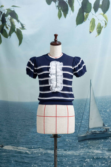 Frill summer knit
